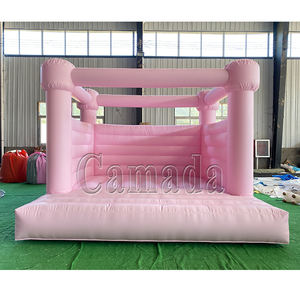 Maison blanche de rebond de château gonflable d'intérieur de PVC blanc avec les lumières roses pour l'amusement rebondissant! - Product Image 2