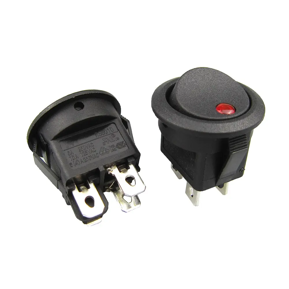 Mini interrupteurs ronds interrupteur d'éclairage panneau 12v LED interrupteur à bascule 12v