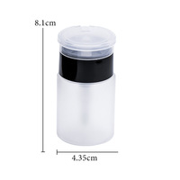 Bouteilles à pompe PP 60 ml pour nail art, livraison transfrontalière, avec bouchons verrouillables, conception anti-fuite, réutilisables pour l'eau nettoyante et l'acétone