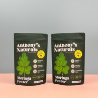 Doypack personnalisé imprimé en couleur 100 grammes 250 grammes 500 grammes pochette de poudre de Moringa emballage de supplément sacs alimentaires debout