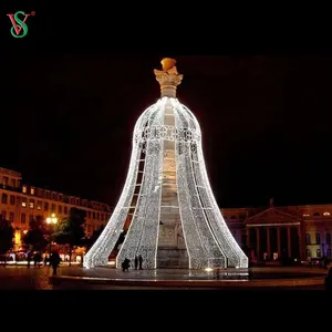 Schönes design urlaub magnificent led glocke 3d metall rahmen weihnachten platz dekoration riesigen motiv lichter