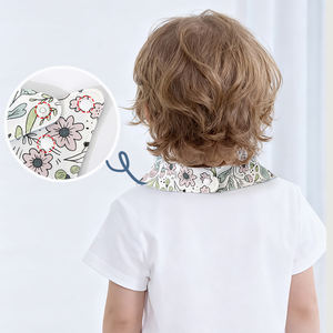 Barato 100% algodón infantil 2 capas alimentación Reversible punto triángulo bebé Baberos impreso Color sólido bebé bufanda Baberos - Product Image 4