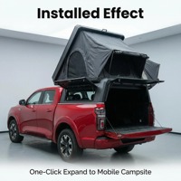 Caja de Carga Trasera Enrollable de Aluminio Estilo Táctico con Cierre Manual Impermeable para Toyota Revo Rocco 4WD Edición Negra