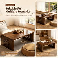Table basse/bureau pliable en bambou, écologique et durable, petite table de salon, table de fenêtre, mini table basse simple pour chambre et bureau
