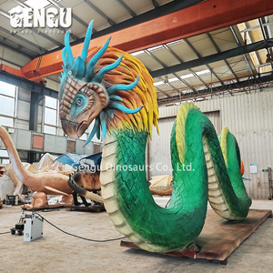 Statue Animatronique Personnalisée de Quetzalcoatl, Dieu <span class=keywords><strong>Serpent</strong></span> Plumeux, Figurine Mythologique, Modèle Réaliste Grandeur Nature d'Antiquité - Product Image 4