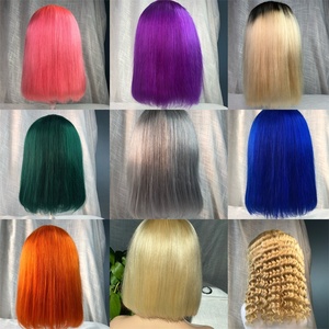 Trinh Nữ Lớp Biểu Bì Phù Hợp Tóc Đôi Rút Ra Thẳng <span class=keywords><strong>Bob</strong></span> Tóc Giả Với 2*6 Kim Đóng Cửa 100% Con Người Tóc Ren Phía Trước Tóc Giả Cho Phụ Nữ Da Đen - Product Image 5