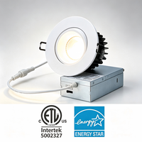 Downlight LED encastré orientable de 4 à 6 pouces avec boîte de jonction, gradation de 5 % à 100 %, compatible avec les variateurs Lutron Leviton Legrand Zooz