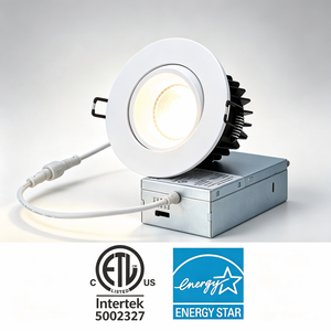 ไฟดาวน์ไลท์ LED แบบฝังขนาด 4-6 นิ้วพร้อมกล่องเชื่อมต่อ ปรับความสว่างได้ 5%-100% ใช้ได้กับตัวหรี่ไฟ Lutron Leviton Legrand Zooz - Product Image 2