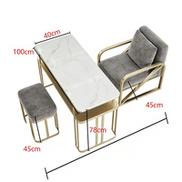 Ensemble table et chaise de manucure haut de gamme, simple ou double, pour trois personnes. Ensemble complet de tables de manucure pour salon de beauté