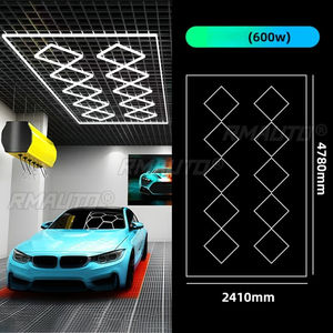 Lámpara LED de panal de abeja para taller de lavado de coches, gimnasio, barbería, estación de trabajo, empalmable, hexagonal, impermeable - Product Image 4