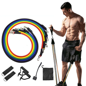 Bandes de résistance réglables LXY-2006 TPE, durables, logo personnalisé, ensemble de 11 bandes de résistance en boucle - Product Image 1