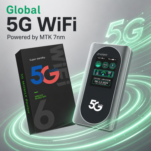 CPE M2D 5G Wireless Mobile Hotspot with Smart LCD Color Display 4400mAh Battery Support Multiple 5G 4G Bands OEM ODM