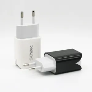 SChitec Factory Supply New Design Prime Quality Mobile Phone Charger Dual USB Wall Charger