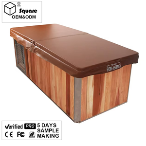 Nouvelle baignoire de glace en <span class=keywords><strong>bois</strong></span> extérieure durable moderne 1-2 personnes <span class=keywords><strong>piscine</strong></span> à température maintenue pour la récupération de remise en forme douche à froid - Product Image 4