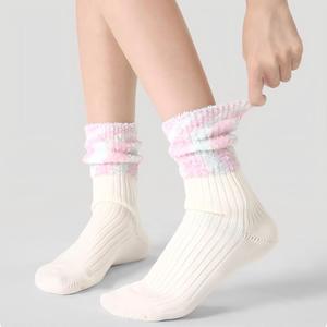 Chaussettes tendance à revers texturés, transparentes, respirantes, légères, au design élégant, faciles à assortir à toutes les chaussures, pour le printemps, l'été et le quotidien - Product Image 1