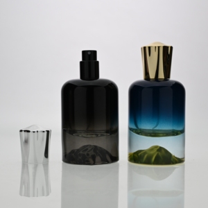 Botella de Perfume de Vidrio con Forma de Volcán, 50 ml, con Color Degradado y Tapa Metálica con Pulverizador, Logotipo Personalizado, Venta al Por Mayor - Product Image 3
