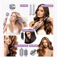 RUCHA Brosse à air chaud ionique, fer à boucler automatique, peigne volumateur, sèche-cheveux à brosse haute vitesse BLDC 7-en-1