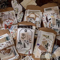 Retro Old Pages Collection DIY Papier Autocollant Scrapbook Fournitures 30 Pièces Art Material Pack pour Journal Planner Diary Notebook