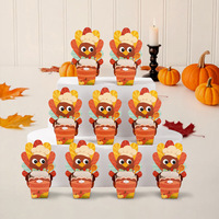 Boîte à dragées pliable en papier sur le thème de Thanksgiving pour la décoration de fête et l'arrangement de cadeaux pour les réunions