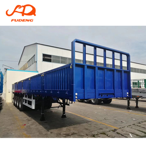 Remolque de Plataforma Lateral de 3 y 4 Ejes del Grupo Fudeng, <span class=keywords><strong>Remolques</strong></span> de Carga Laterales de 60 Toneladas para el Transporte de Carga a Granel en Guinea - Product Image 5