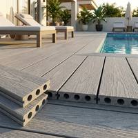 Revêtement de sol WPC imperméable, résistant aux UV, pour gazebo, terrasse moderne en WPC et composite bois-plastique