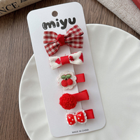 5 pièces de barrettes pour enfants mignonnes - Barrettes à nœud papillon pour filles, barrettes polyvalentes, ensemble de barrettes pour bébé, accessoires pour cheveux