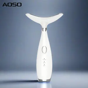 Massageador de levantamento de pescoço EMS Micro-Corrente Introdução temperatura constante Compressa quente ferramenta de massagem de beleza