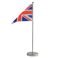 Drapeau de table intérieur réglable en acier inoxydable de 43 cm, couleur personnalisée, style moderne, promotionnel, logo personnalisé, pour événements sportifs et fêtes