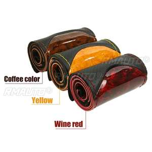 Funda de Volante de Coche con Trenzado y Accesorios de Costura, de Cuero de Microfibra, Diámetro 38cm - Product Image 1