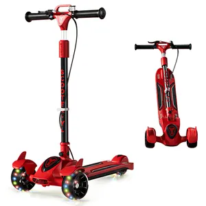Scooter infantil Lean to Steer 3 rodas kick scooter com rodas extra largas PU Light-Up e 4 alturas ajustáveis