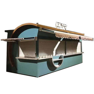 Kiosque de vente mobile en métal pour l'extérieur, unité d'affichage rectangulaire toutes saisons pour parc, marché nocturne, salon de thé - Product Image 1
