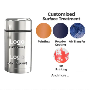 Pot à nourriture portable à double paroi en acier inoxydable 18/8 avec logo personnalisé style moderne boîte à <span class=keywords><strong>lunch</strong></span> extérieure cuillère à bento Tiffin pour enfants - Product Image 4