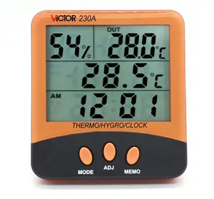 VICTOR 230A Digital Thermometer Hygrometer Indoor 0-50 Celsius Humidity 30% RH - 90% RH Meter