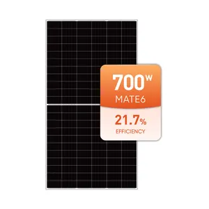 Painel solar fotovoltaico de meia célula 600W 690W 700W de alta eficiência para companheiro classe A preço do painel solar mono estoque da UE