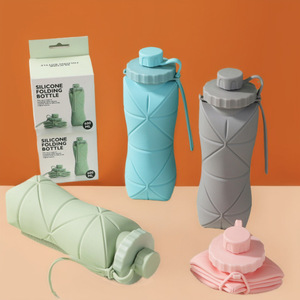 1.8L Portable Silicone Folding Water <b>Bottle</b> for Outdoor Sports & Travel Direct <b>Drinking</b> Retractable Jug Boiling Water Applicable - Product Image 2