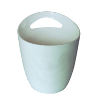 Seau à glace en plastique noir/blanc/transparent/couleurs, 4L/8L, pour champagne ou vin