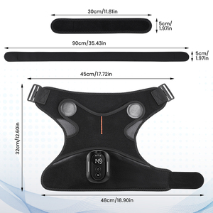 Fabrika Özel Logolu Isıtmalı Titreşimli Masaj Omuz Pedi Ağrıları Giderici Kablosuz Uzaktan Kumandalı Omuz Masaj Aleti - Product Image 6
