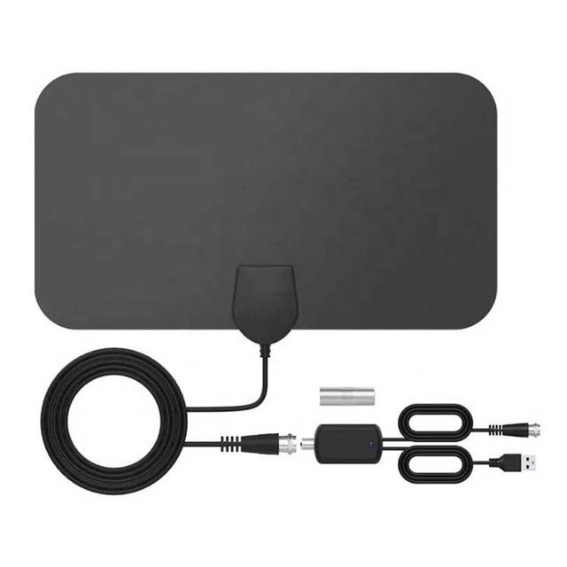 4K Amplified HD Digital TV Antenna Indoor Smart Switch Amplifier Signal Booster - HDTV Cable/AC Adapter