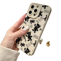 Fundas Protectoras para Teléfono Móvil Happy Bear de TPU a Prueba de Golpes con Diseño Creativo de Dibujos Animados para iPhone 11/12/13/14/15/16/17 Pro Max