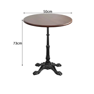 Ensemble de table à manger de style bistrot pour restaurant commercial Lifepursue, base en fonte durable, structure en bois, plateau en marbre, écologique, facile à assembler - Product Image 1