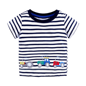 Summer Kids Tales Factory Wholesale Boys' Short Sleeve T-Shirt Casual O-Neck Collar Children's Top Base Shirt - Product Image 5