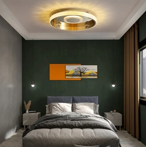 Zeal Lighting Venta caliente moderno nórdico interior decorativo techo dorado sala de estar cristal lujo LED luz techo - Product Image 6