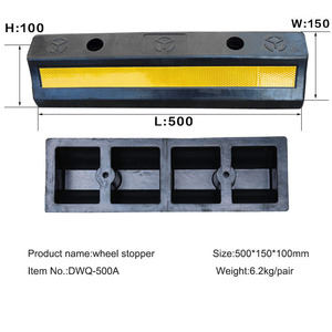 Giá Rẻ Giá Bền Dài 1830Mm Nhựa Cao Su Nhà Để Xe Bãi Đậu Xe Lốp Dừng Bánh Xe Bumper Stopper Cao Su Bãi Đậu Xe Lề Đường Khối - Product Image 4