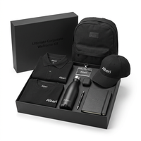 Ensemble cadeau de bienvenue personnalisable pour cadres, articles essentiels de haute qualité personnalisables, sac à dos, polos, bouteille isotherme, bouchon de bouteille
