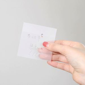 Transparent <b>Sticky</b> Notes White Self-Adhesive Stationery Memo Pads School Supplies <b>Notepad</b> - Product Image 2