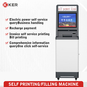 Ker tự phục vụ báo cáo thu thập thiết bị đầu cuối <span class=keywords><strong>kiosk</strong></span> đa chức năng POS Máy tính để bàn màn hình cảm ứng ngăn kéo tiền mặt Đầu đọc mã vạch - Product Image 3