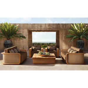 Muebles <span class=keywords><strong>de</strong></span> Jardín <span class=keywords><strong>de</strong></span> Alta Calidad, Conjunto <span class=keywords><strong>de</strong></span> Sofás para Patio, Conjunto <span class=keywords><strong>de</strong></span> Salón para Exteriores, Muebles <span class=keywords><strong>de</strong></span> Madera Maciza <span class=keywords><strong>de</strong></span> Teca Resistentes a la Intemperie - Product Image 1