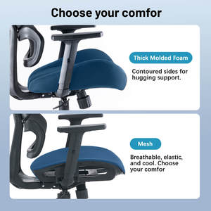 Chaise <span class=keywords><strong>de</strong></span> bureau ergonomique contemporaine haut <span class=keywords><strong>de</strong></span> gamme avec design modulaire, fonctionnalités extensibles, construction en plastique, composants <span class=keywords><strong>de</strong></span> qualité supérieure - Product Image 4