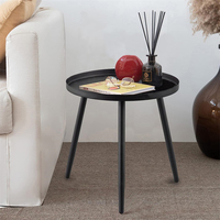 Table d'appoint en verre doré moderne de luxe avec impressions, petite table de canapé avec pieds en métal pour salon