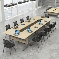 Ensemble table et chaises de conférence modernes et luxueuses pour bureau ou salle de réunion Mobilier contemporain en bois